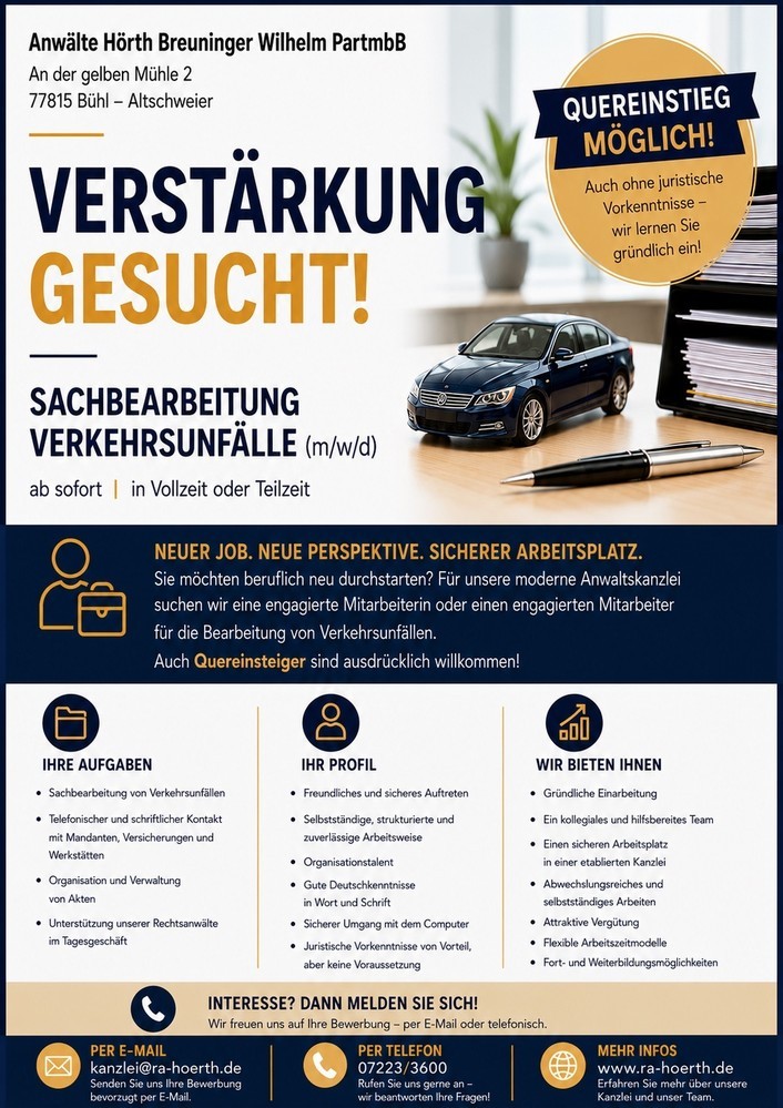 Stellenanzeige